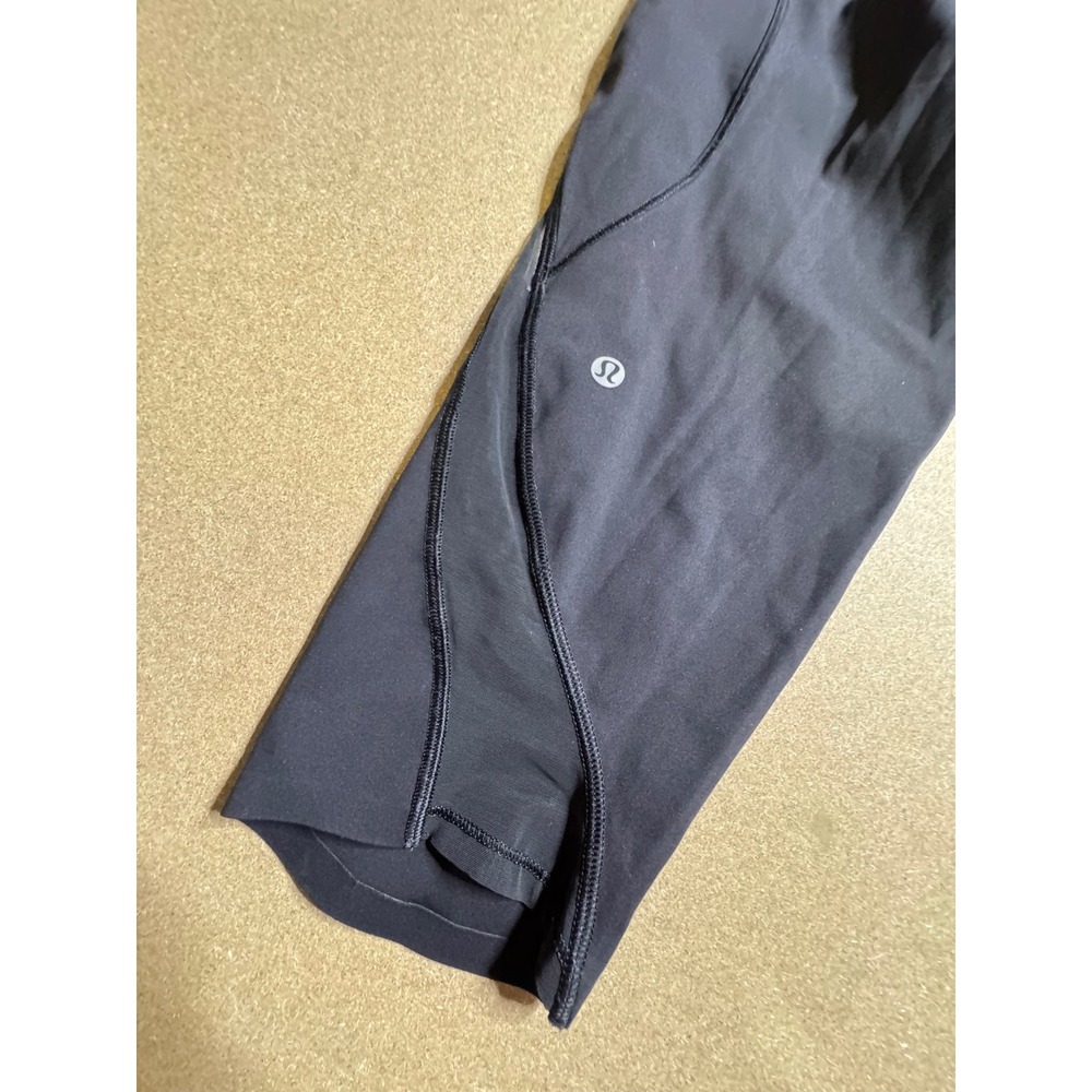 Lululemon All The Right Places Crop II Black Leggings Mesh Pockets Size 8 2018 - Picture 5 of 8